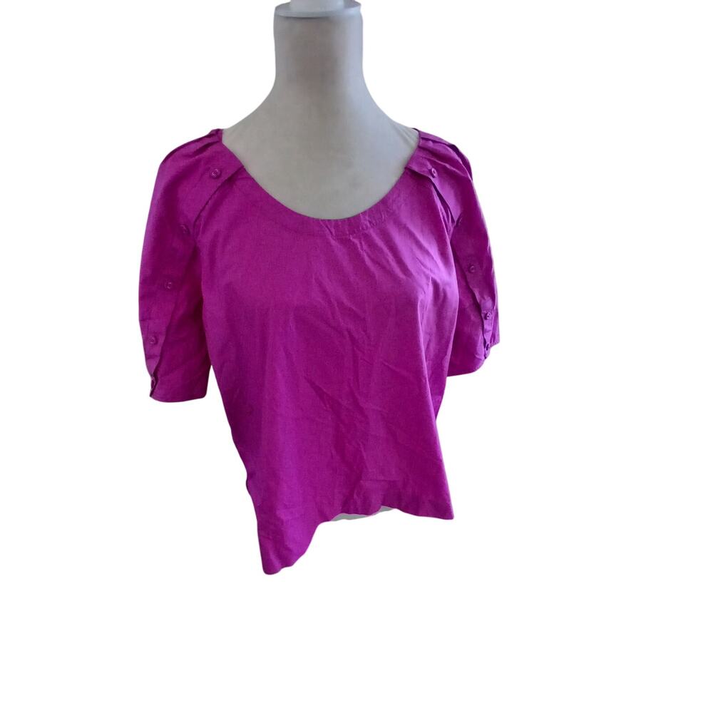 Nwt Loft Fuschia cotton‎ top Medium